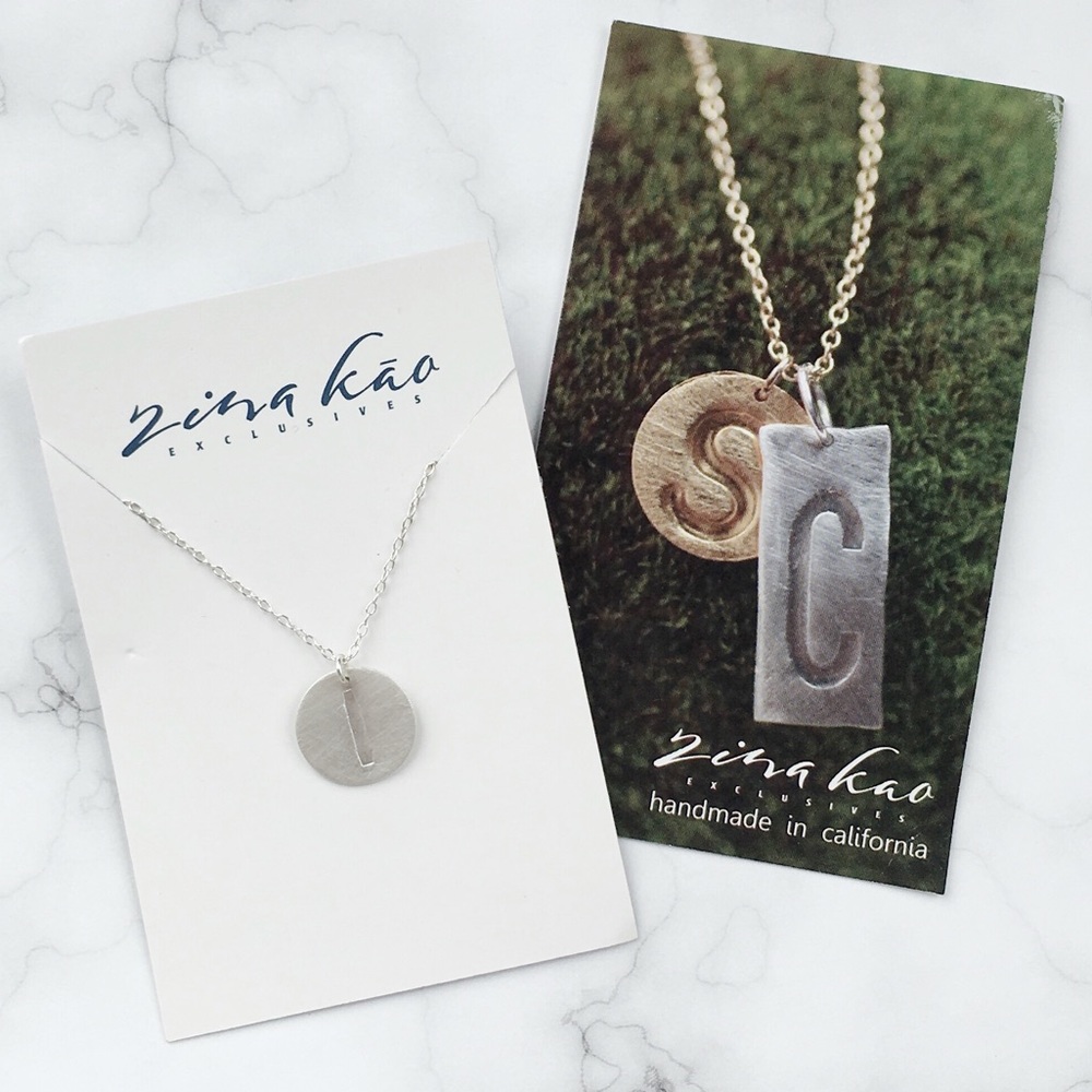 ♥️♥️Zina Kao ‘L’ Initial Necklace